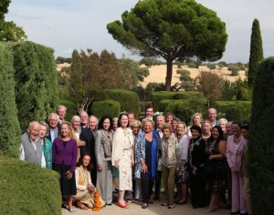 A post-luncheon group shot at Los Molinillos, the country estate of Piru and Jaime Urquijo.