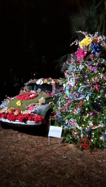  VW Beetle and peace signs on the 60's Tree