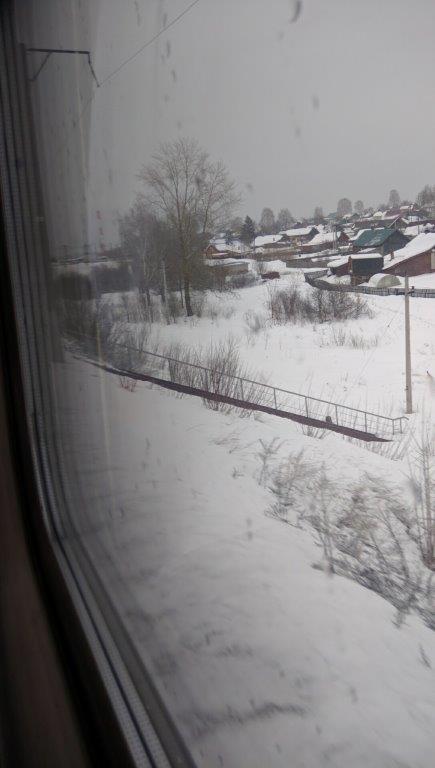 Siberianlandscapefromthewindowofthetrain