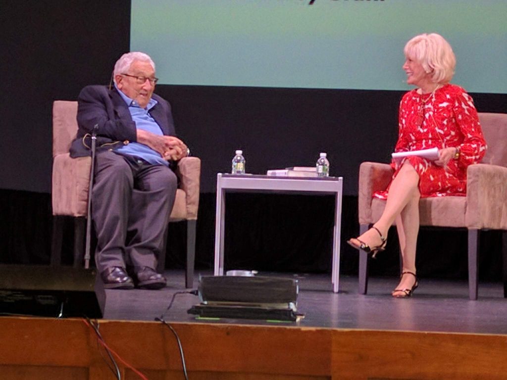 Former Secretary of State Henry Kissinger discussed foreign affairs with Lesley Stahl of 60 Minutes